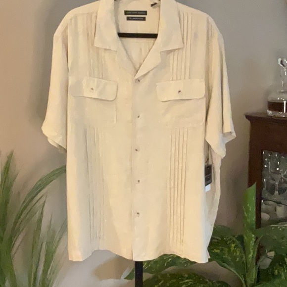SAKS FIFTH AVENUE - Light Beige Linen-Blend Shirt - NEW - Picture 1 of 7